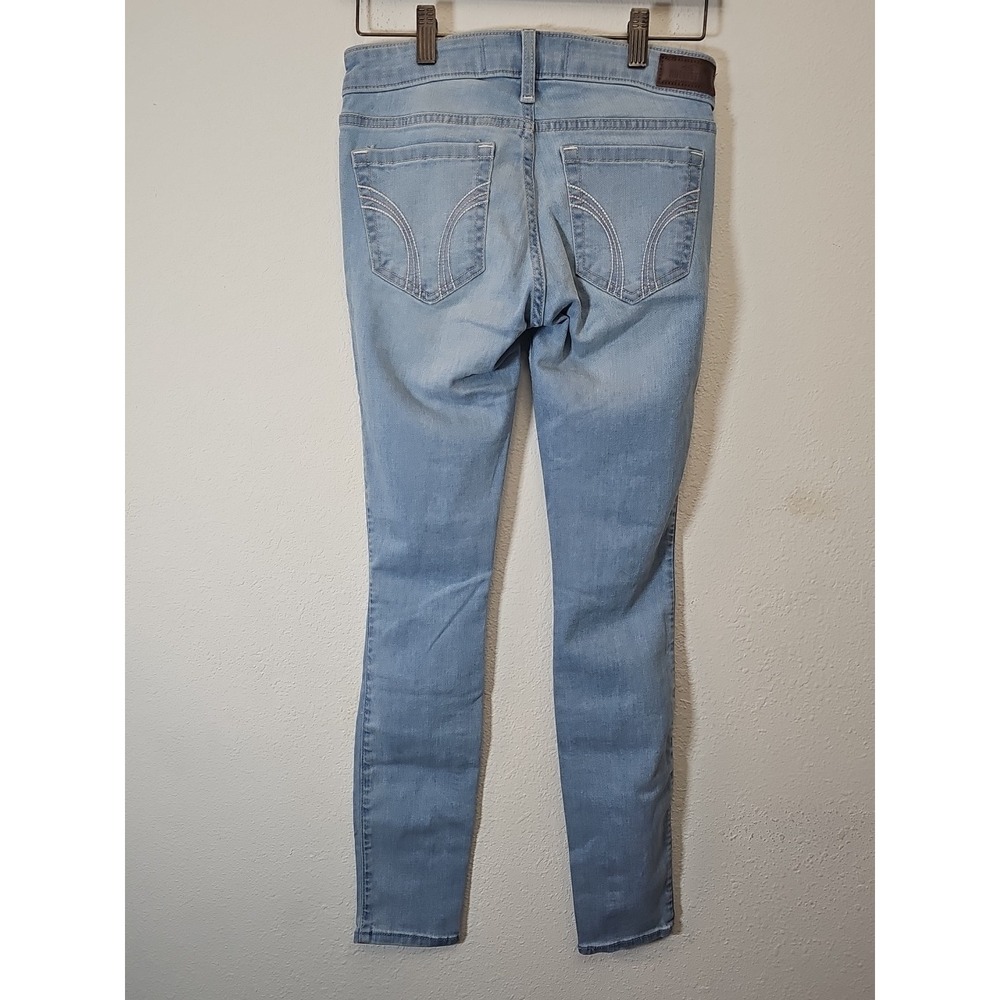 Hollister Jeans Women's Low Rise Super Skinny Distressed Size 00R - Picture 4 of 12